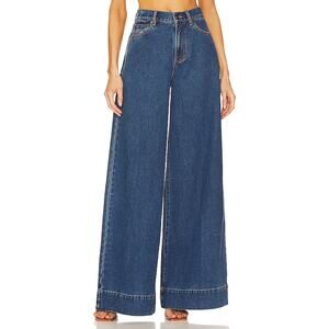 Veronica Beard 'Haizley' Blue Extra Wide Denim Jean Leg Size 27